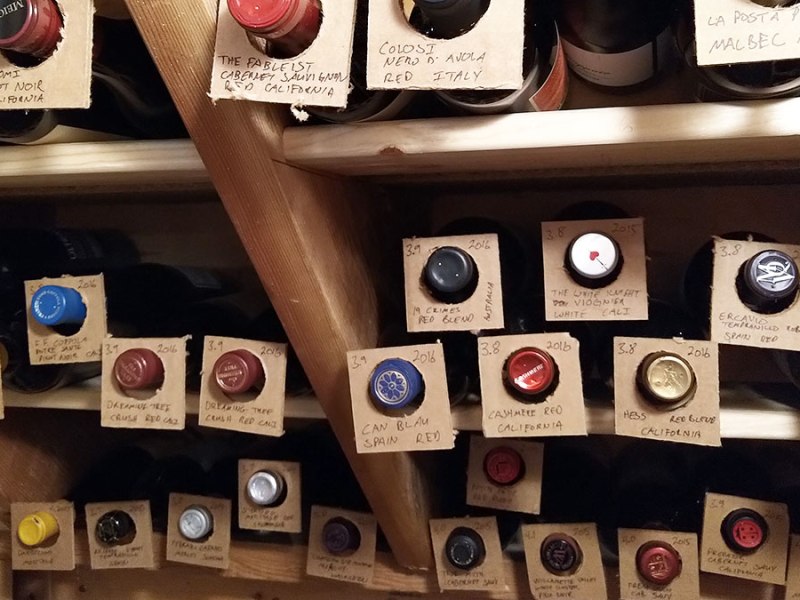 I organized the wine closet . .&nbsp;.